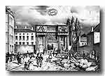 Porte Saint Catherine - Vue intérieure - Litho de Dupuy - Thorelle del - Archives Municipales de nancy 3, rue Henri Bazin